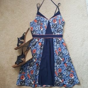 Lauren Conrad Blue Floral Dress
